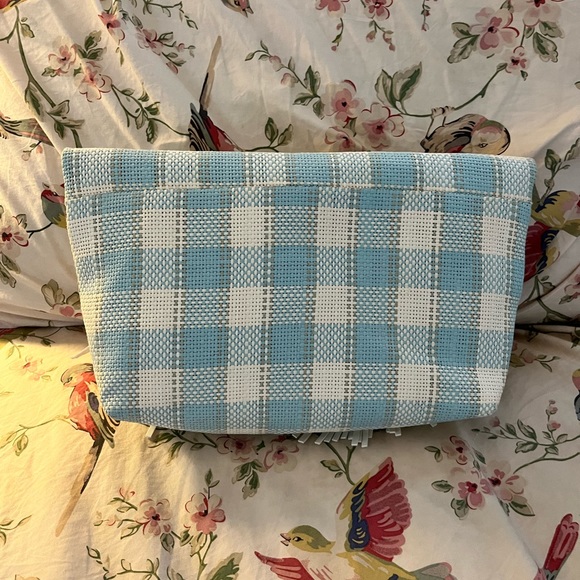 NWT | Anthropologie Checkered Straw Clutch! - Picture 3 of 7